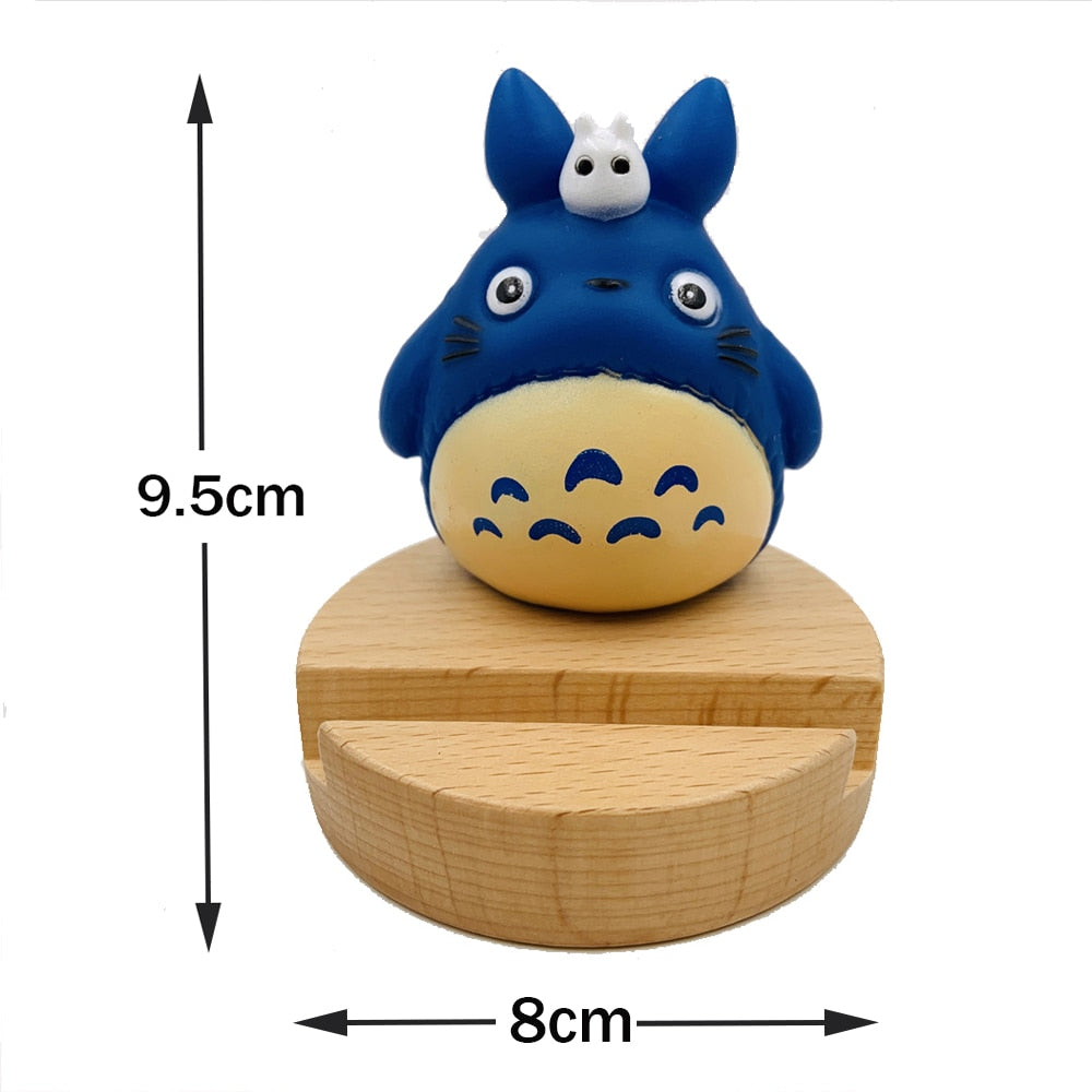 Totoro Universal Wooden Phone Holder for iPhone 11 Pro Max X XS Mobile Phone Bracket For Samsung S10 9 Tablet Stand Desk Phone