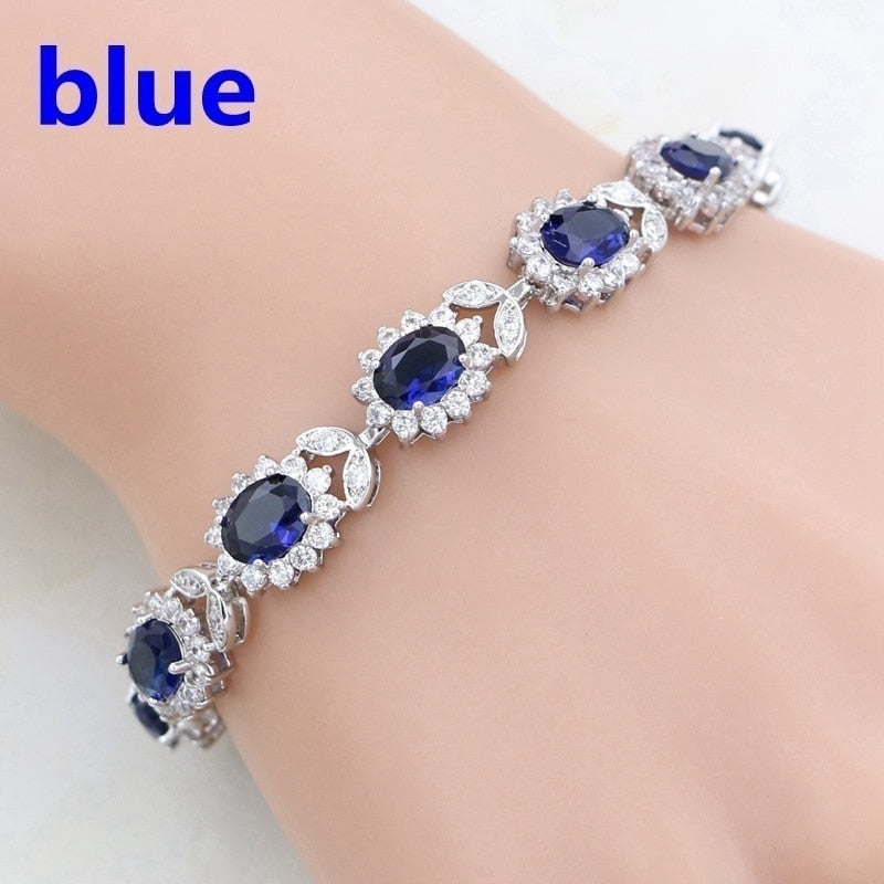 Women Delicate Crystal Zircon Tennis Bracelet for Women Elegant Banquet Party Jewelry