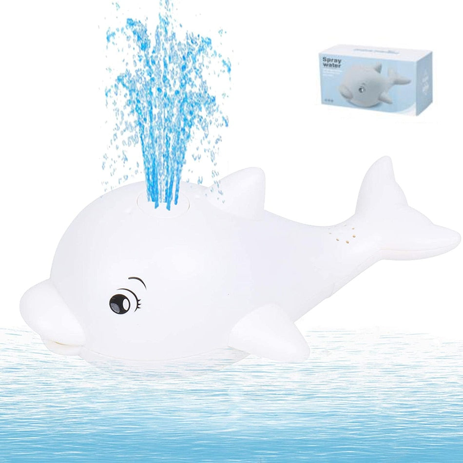 Baby Bath Toys Spray Water Shower Bathing Toys for Kids Electric Dophin Whale Bath Ball with Light Music LED Light Toys Gift