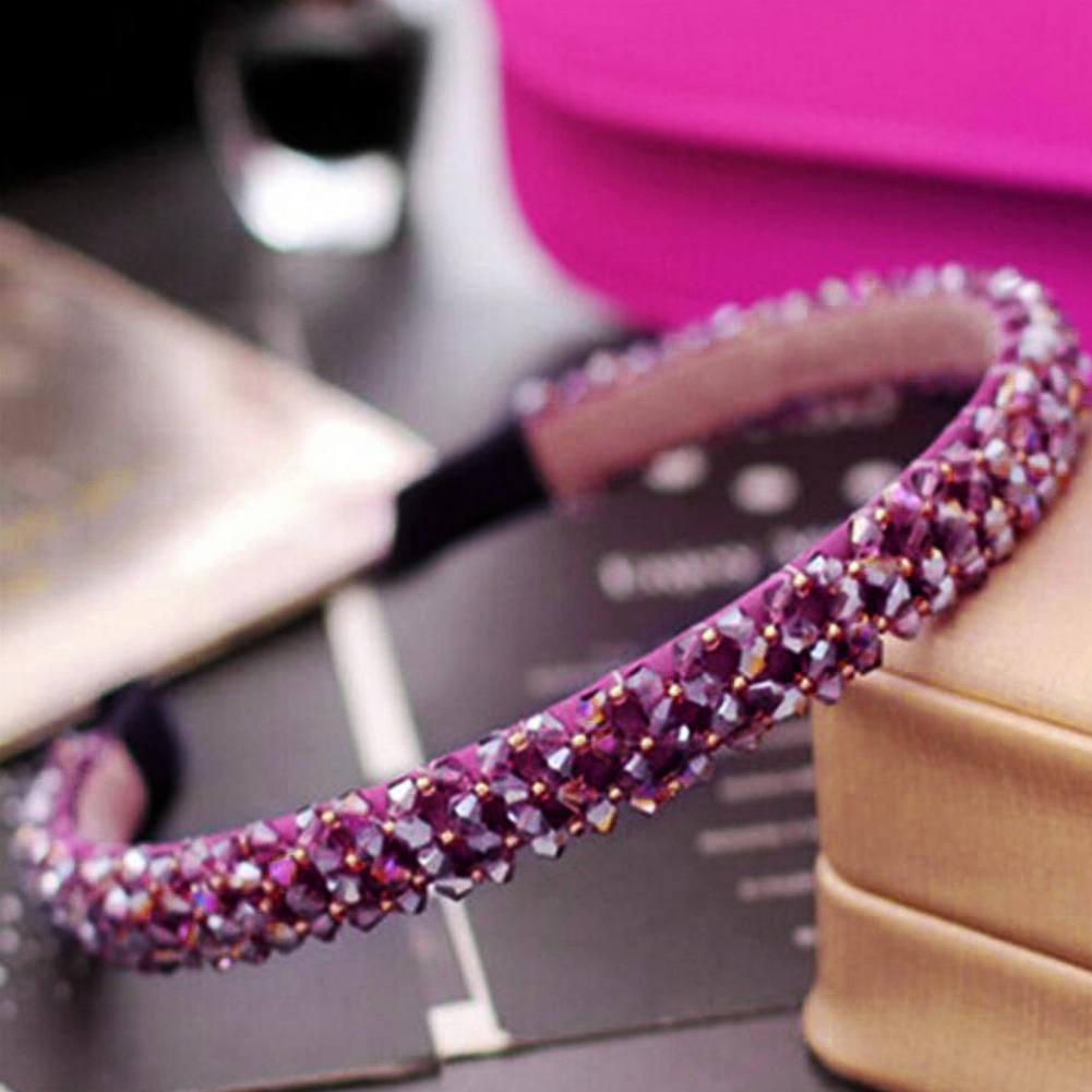 Woman Luxury Shiny Full Crystal Hair Head Hoop Wide-Brimmed Headband Women Rhinestone Headband Sponge Point Diamond Hair Accessories Turban.