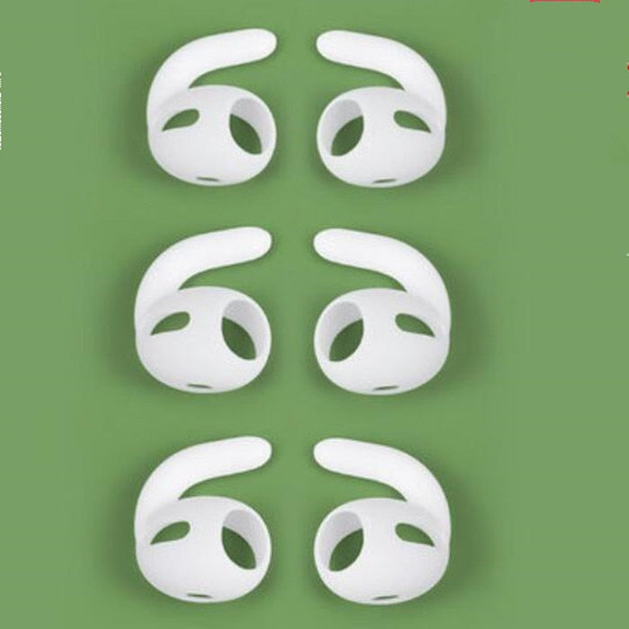 3 Pairs Silicone Ear Hooks for AirPods Pro,Earbuds Earpods Anti-Lost Ear Tips Ear Pads Cover for Apple AirPods Pro AirPods 3