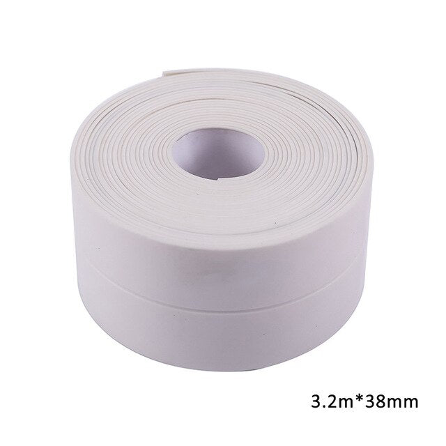 3.2mx38mm 22mm Windows Bath Tape Sealing Strip Pvc Kitchen Waterproof Wall Sticker Self-adhesive Seam Toilet Corner Tape Sealant