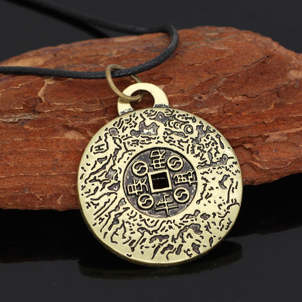 Chinese Taoism Ancient Coin Couple Pendant Necklace Exorcising Evil and Demon Enhancing Luck with Amulet Coin Jewelry Whosale