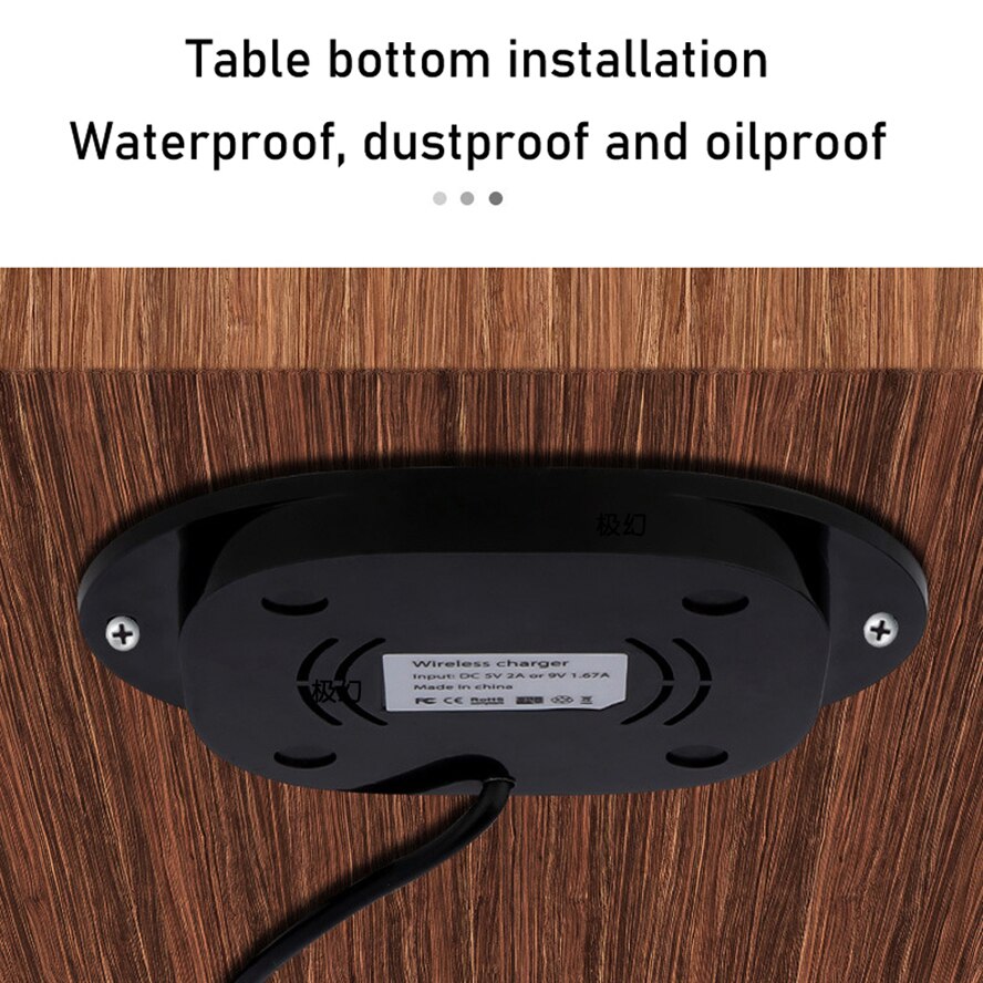 20mm Long Distance Wireless Charger invisible marble desktop furniture table hidden adsorption For iPhone XR 11Pro Samsung S10 9