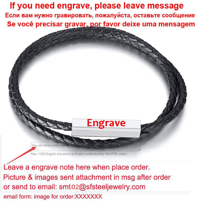 Personalized Leather Braided Bracelet for Men Women Customized Name Engrave Bangle 19cm  21cm