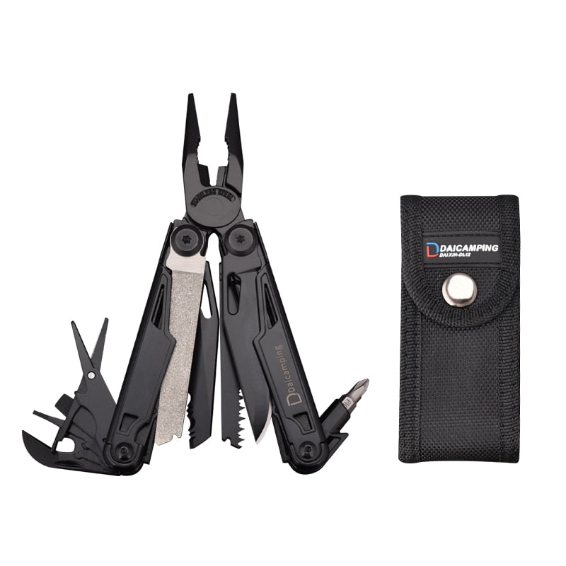 Daicamping DL12 Clip Multifunctional Clamps 7CR17MOV Folding Knife Tools Multitools Cable Camping Gear Multi Pliers Multi-Tools