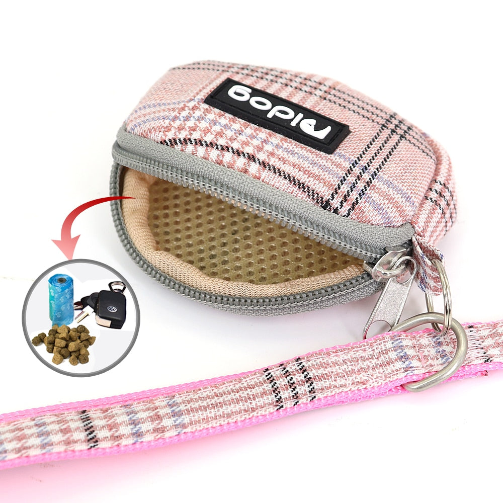 Cute Dog Harness Adjustable Nylon Pet Puppy Chihuahua Harness Vest Dog Leash Set Pink For Small Medium Dogs Cats Pet Products