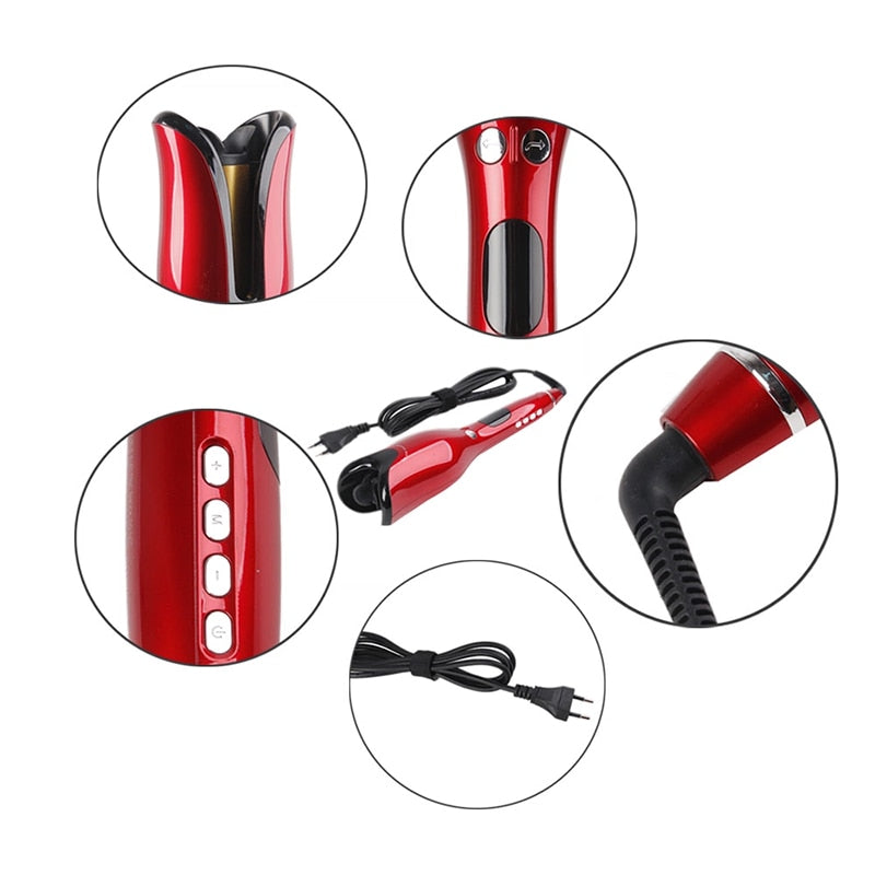 Portable Curling Iron Automatic Hair Curler Electric Ceramic Heating LCD Display Rotate Wave Styler Curling Iron Machine