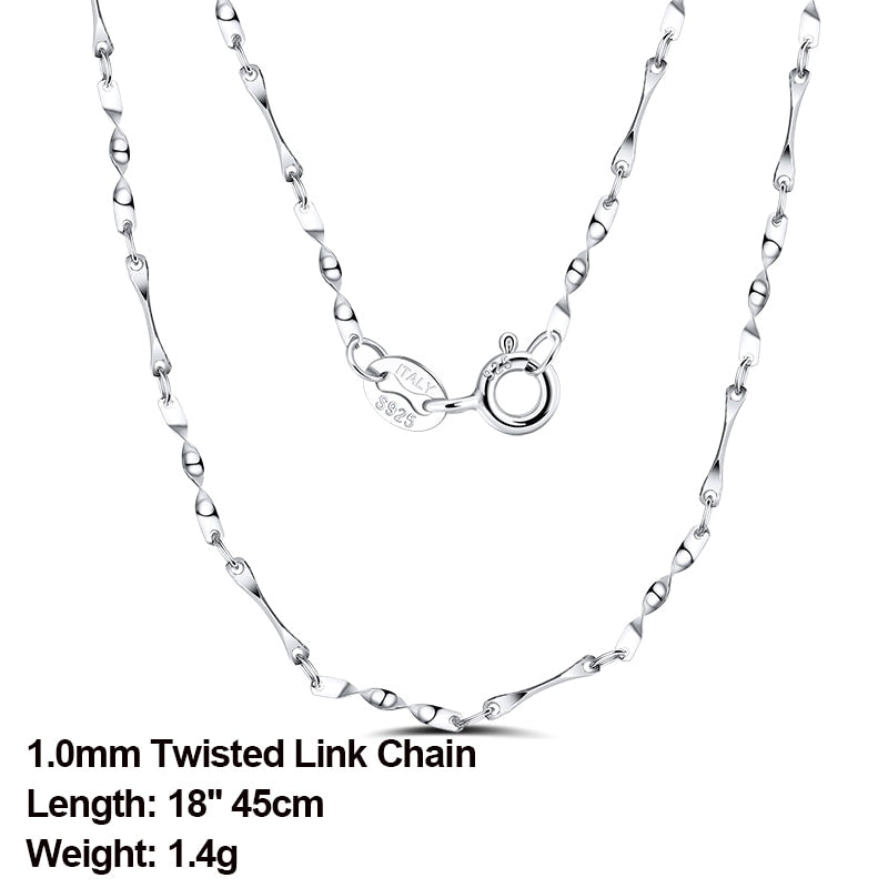 ORSA JEWELS Italian 925 Sterling Silver Side Chain Necklace with 2.0mm Ball Bead Sterling Silver Necklaces Chains Jewelry SC22