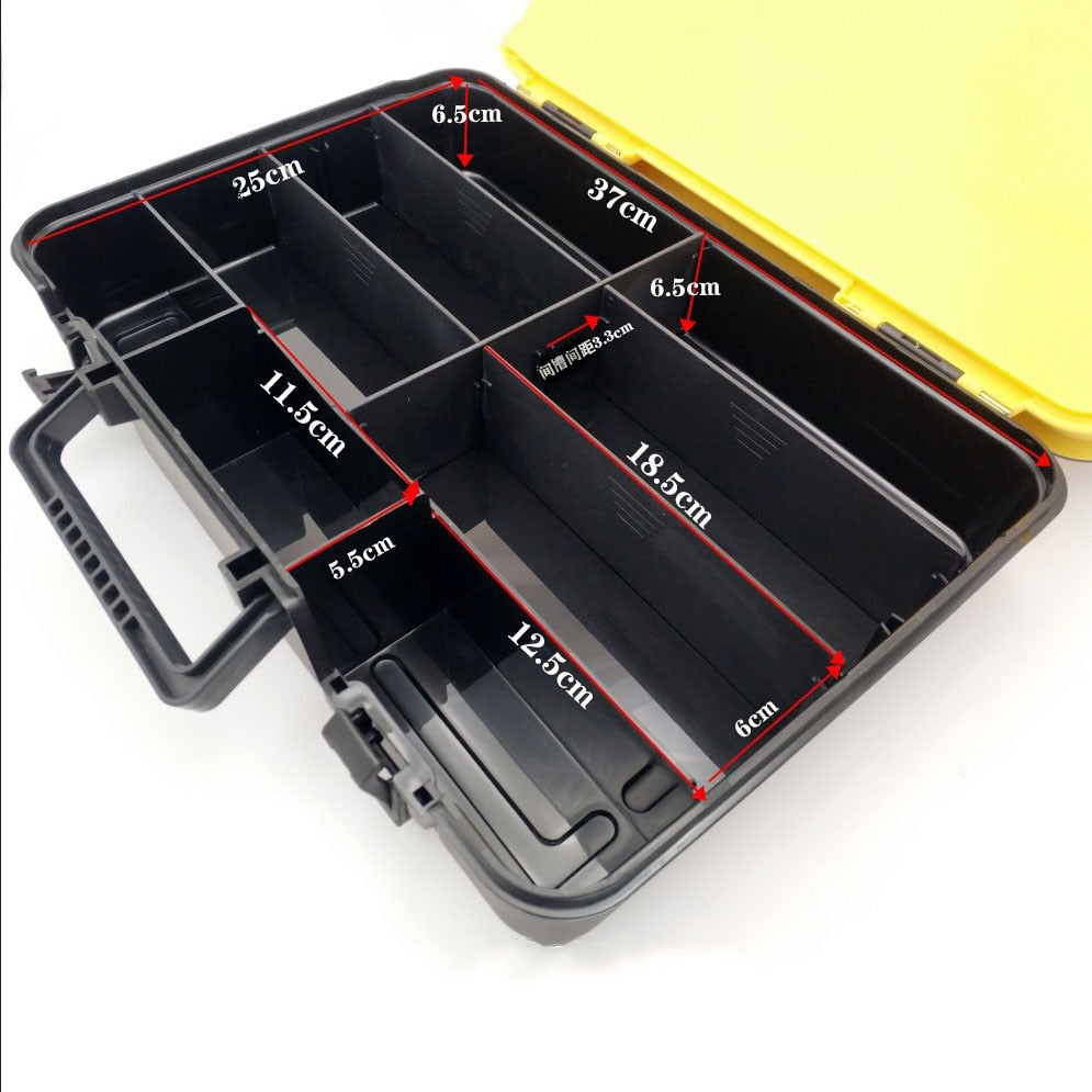 Large-Capacity Double-Layer Fishing Tackle Box Multifunctional Carp Fishing Accessory Storage Box Portable Fishing Bait Box