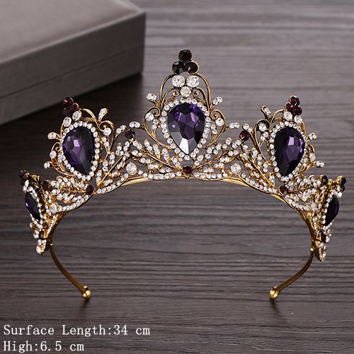 Rhinestone Crystal Tiara Crown Wedding Hair Accessories Bridal Tiara Hair Crown Wedding Hair Jewelry Crystal Tiara Golden Diadem