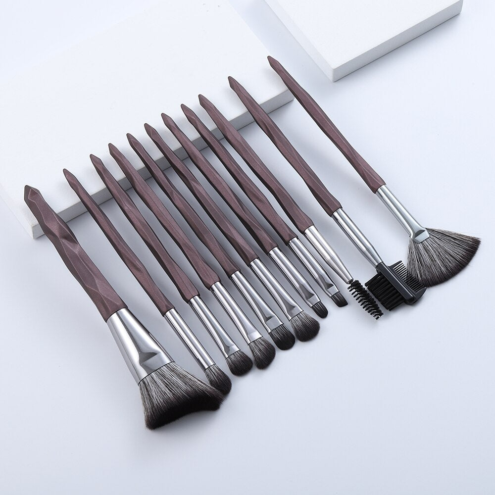 FLD 13/5 pcs Blue Makeup Brushes Set Face Eye Lip Eyeshadow Eyebrow Comb Eyelash Spoolies Foundation Powder Brush Tools Cosmetic