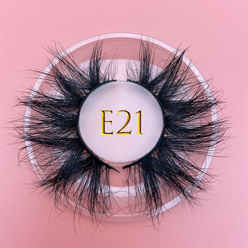 3D MIKIWI real mink lash 25mm E01 extra length and fluffy luxury mink eyelashes natural thick Eye lashes wispy makeup extention