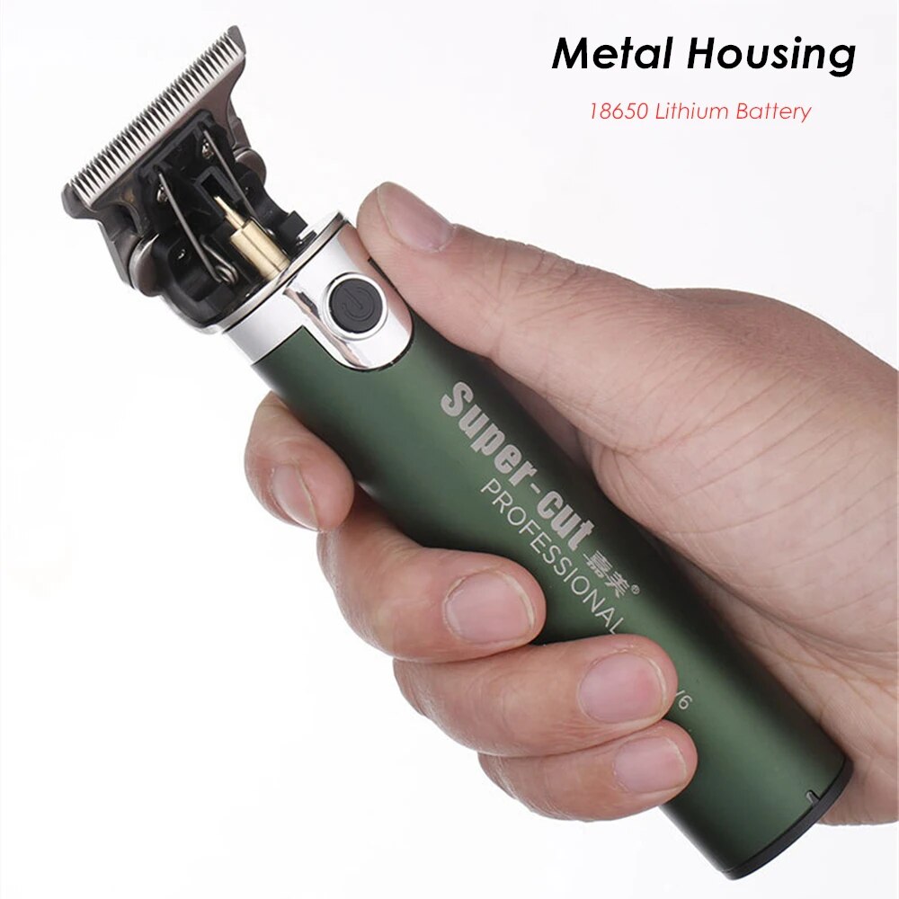 Professional USB Rechargeable Hair Clipper Electric Hair Trimmer Beard Shaving Machine 0mm Men Barber Haircut Tool 18650 Lithium