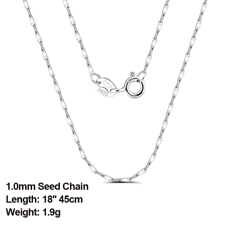 ORSA JEWELS Italian 925 Sterling Silver Side Chain Necklace with 2.0mm Ball Bead Sterling Silver Necklaces Chains Jewelry SC22