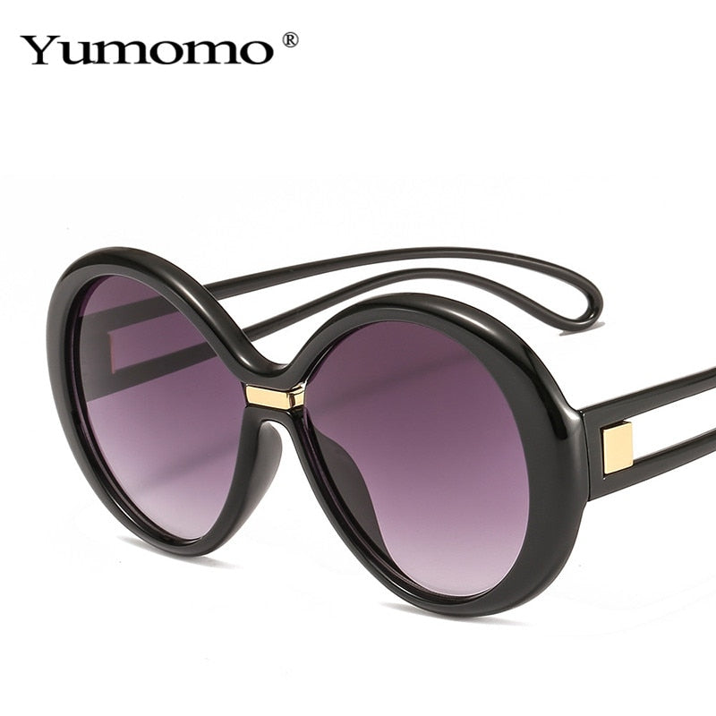 Fashion Oversized Round Sunglasses Women Vintage Colorful Oval Lens Eyewear Popular Men Sun Glasses Shades UV400