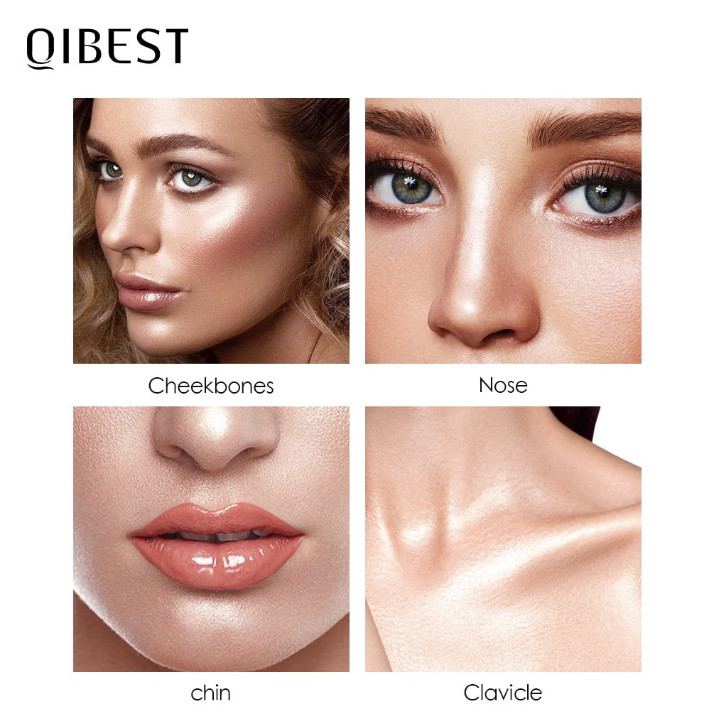 QIBEST Highlighter Bronzer Stick Makeup Face 4 Colors Corrector Contour Stick Face Contour Face Illuminator Cosmetic Highlight