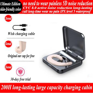 The integrated bone conduction type hanging ears monaural bluetooth wireless headset, wireless headset with warehouse