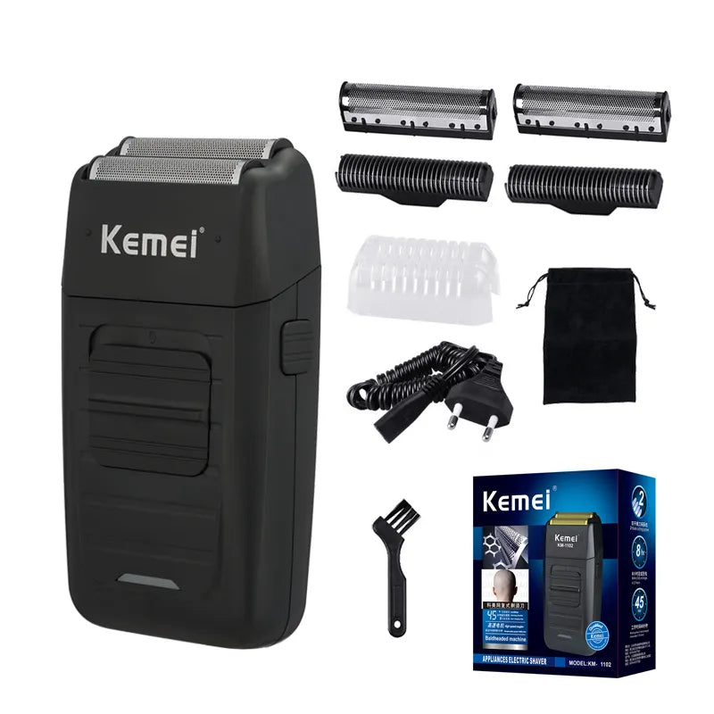 kemei 3D electric shaver men electric razor rechargeable floating beard shaver  hair trimmer face care shaving machine