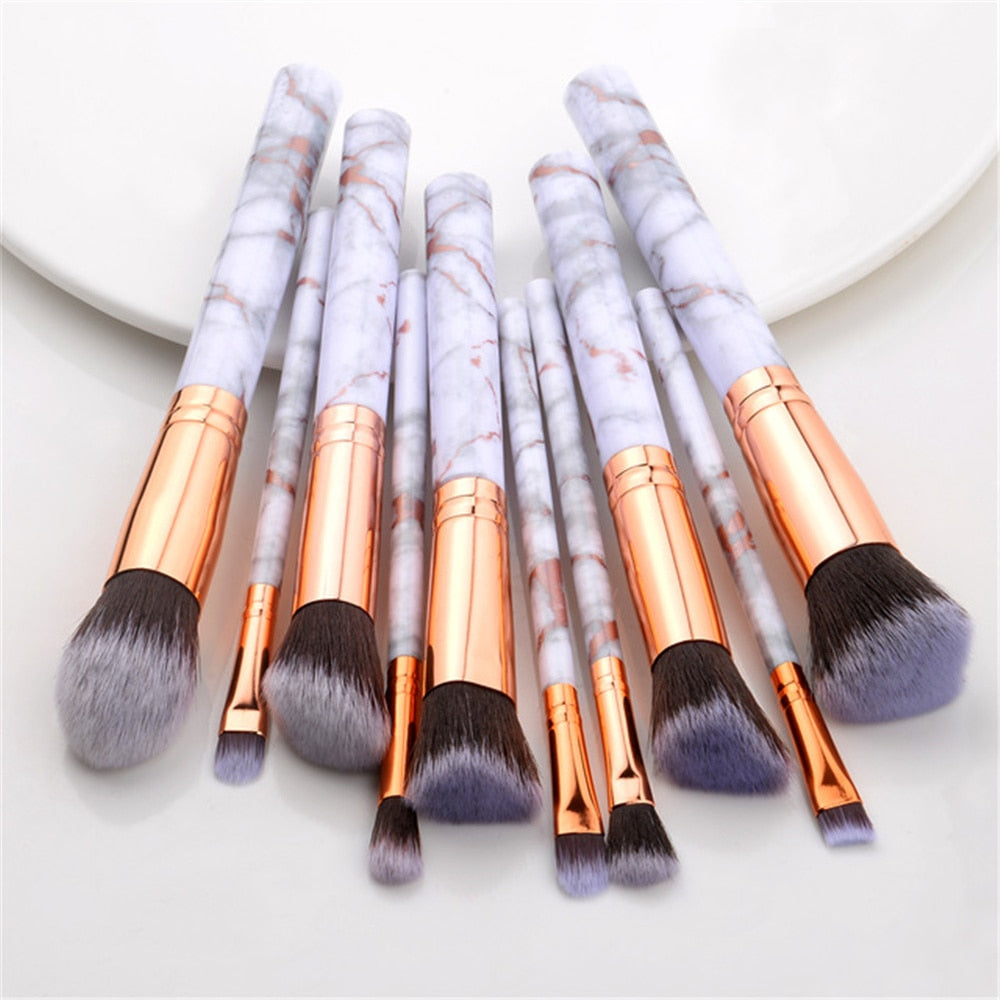 FLD 5-15Pcs Makeup Brushes Tool Cosmetic Set Beauty Powder Foundation Eye Shadow Eyebrow Fan Blush Blending Make Up Brush Kit