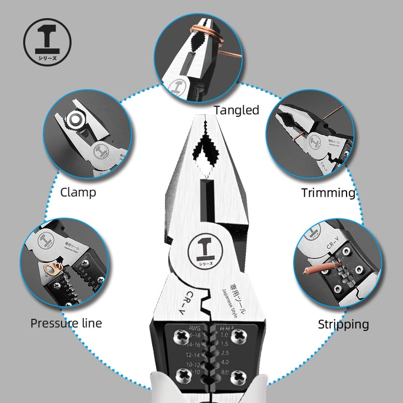 Greenery Needle Nose Pliers Hardware Tools Universal Wire Cutters Electrician Multifunctional Universal Diagonal Pliers