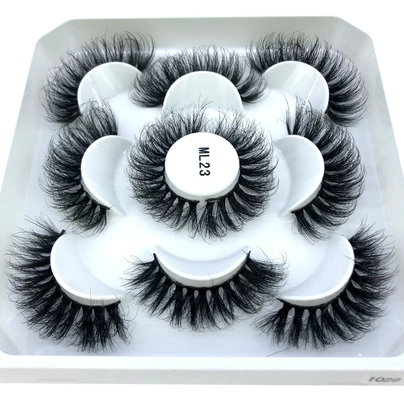 2023 New 5 pairs natural false eyelashes fake lashes long makeup 3d mink lashes eyelash extension mink eyelashes short eyelashes