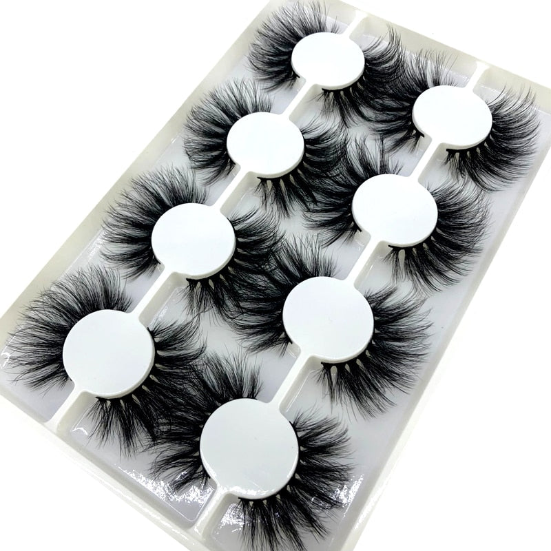 HBZGTLAD New 7/8 pairs 15-25mm natural 3D false eyelashes fake lashes makeup kit Mink Lashes extension mink eyelashes maquiagem