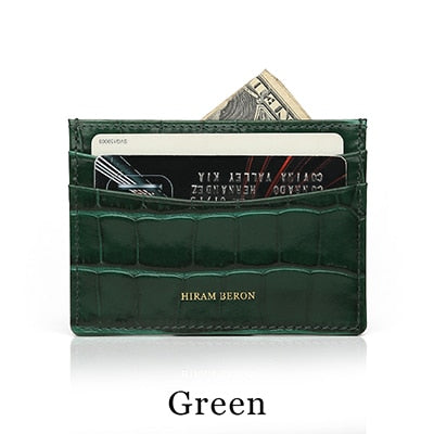 Custom Name Monogram Luxury Genuine Leather Men Wallet Card Holder Crocodile Pattern Gift for Girlfriend Boyfriend Friend Her