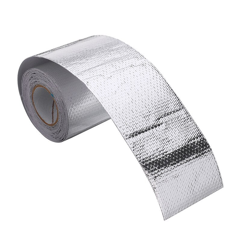 5m Exhaust Heat Tape Manifold Downpipe High Temperature Bandage Tape Silver Adhesive Tape