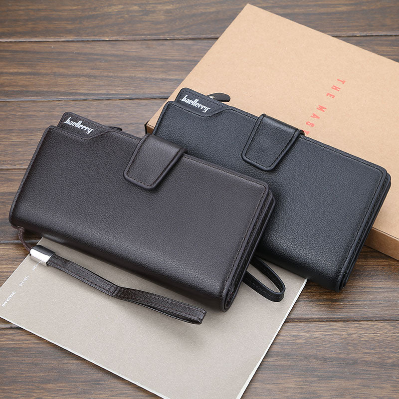 Card Holder Men Wallets Business PU Leather Long Design Quality Fashion Casual Men Purse Zipper Multi-function Wallets