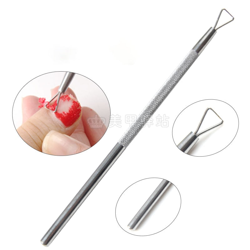 1Pc Stainless Steel Cuticle Spoon Pusher Nail Art Manicure Tools UV Gel Polish Remove Nail Tools Set Manicure Care Clean Tool