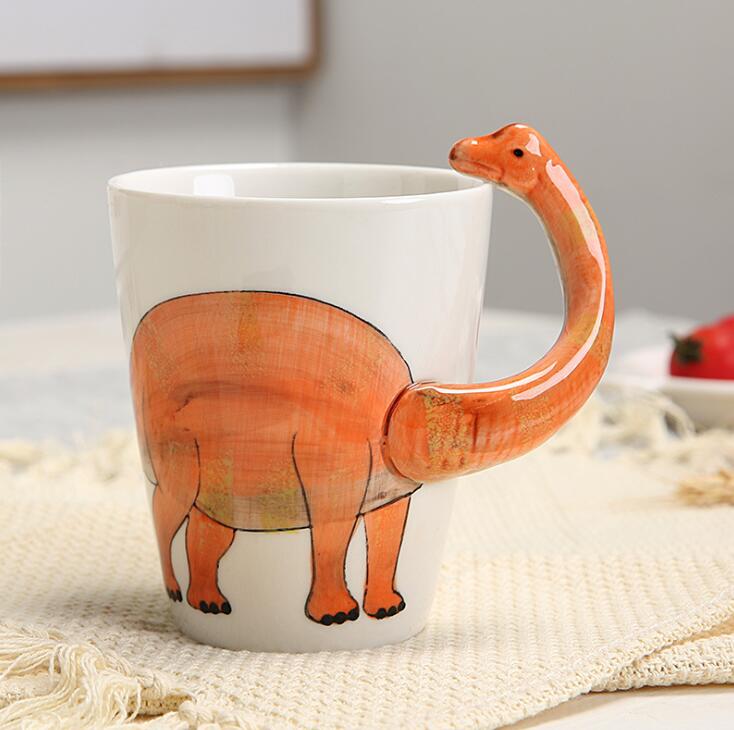 Hand-Painted 3D Animal Ceramic Coffee Cup: A Unique Birthday Gift and Special Occasion Present.