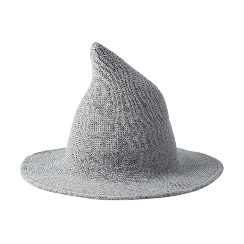 Halloween witch hat Men and Women wool Knit Hat Fashion Solid Hat Girlfriend Gifts Party Fancy Dress Hat