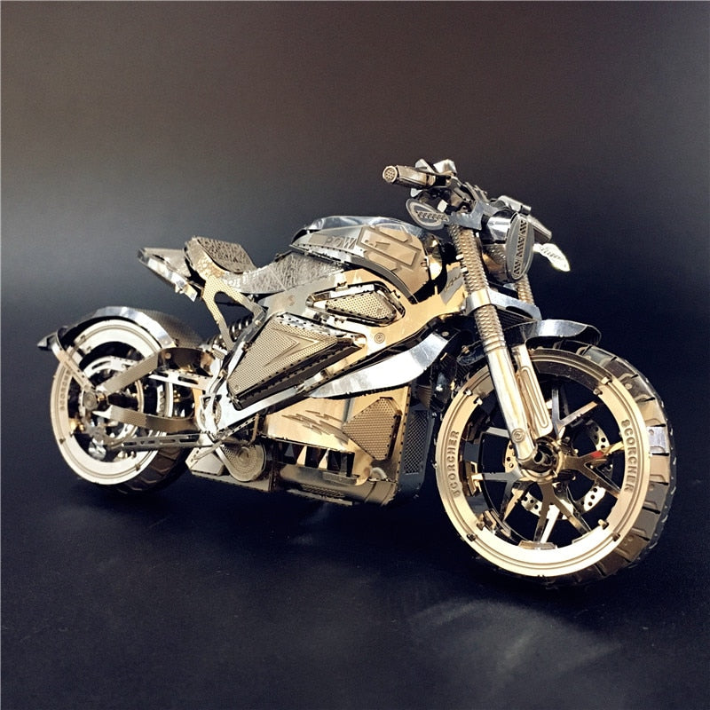 IRON STAR 3D Metal puzzle Vengeance Motorcycle lundon bus Off-road vehicle DIY 3D Laser Cut Model puzzle toys for adult