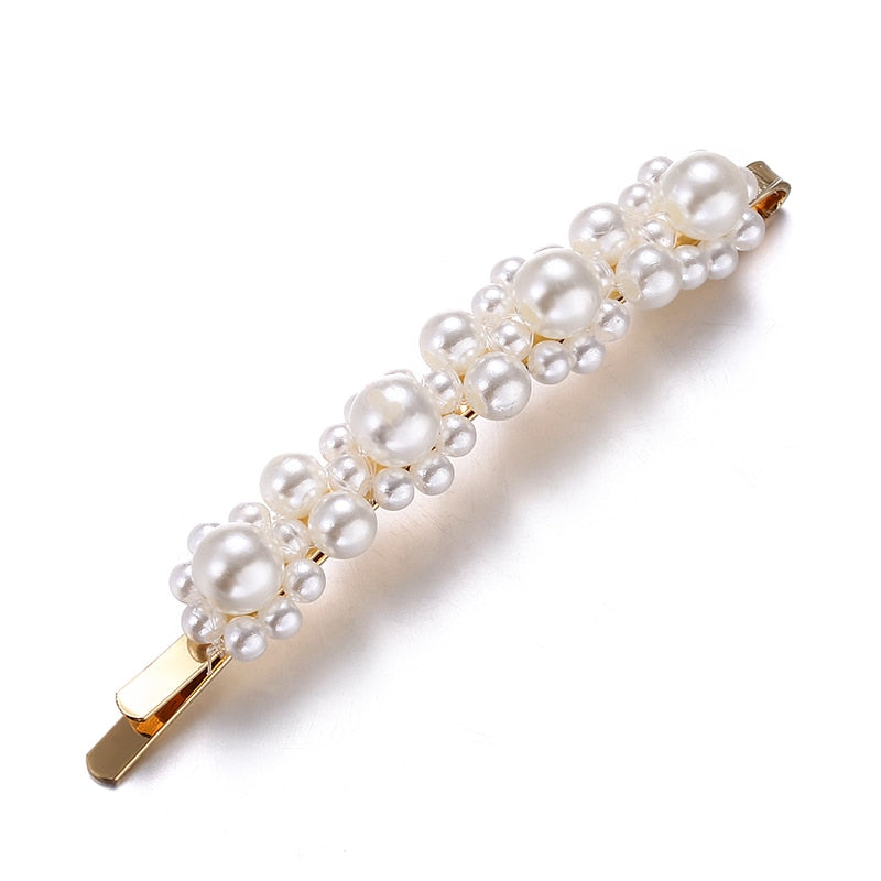 New Fashion Pearl Hair Clip for Women Elegant Korean Design Snap Barrette Stick Hairpin Hair Styling Accessories Hair Pins