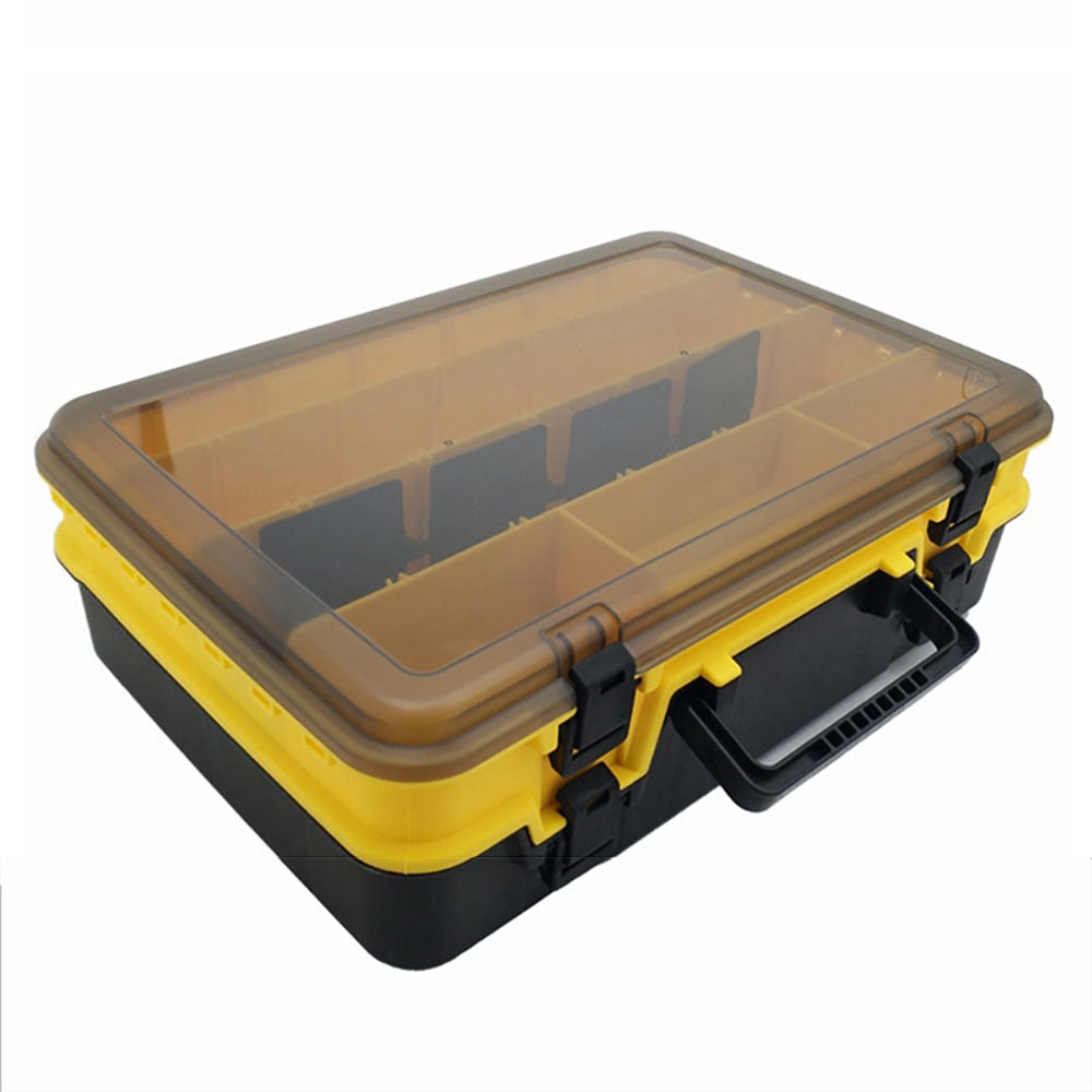 Large-Capacity Double-Layer Fishing Tackle Box Multifunctional Carp Fishing Accessory Storage Box Portable Fishing Bait Box