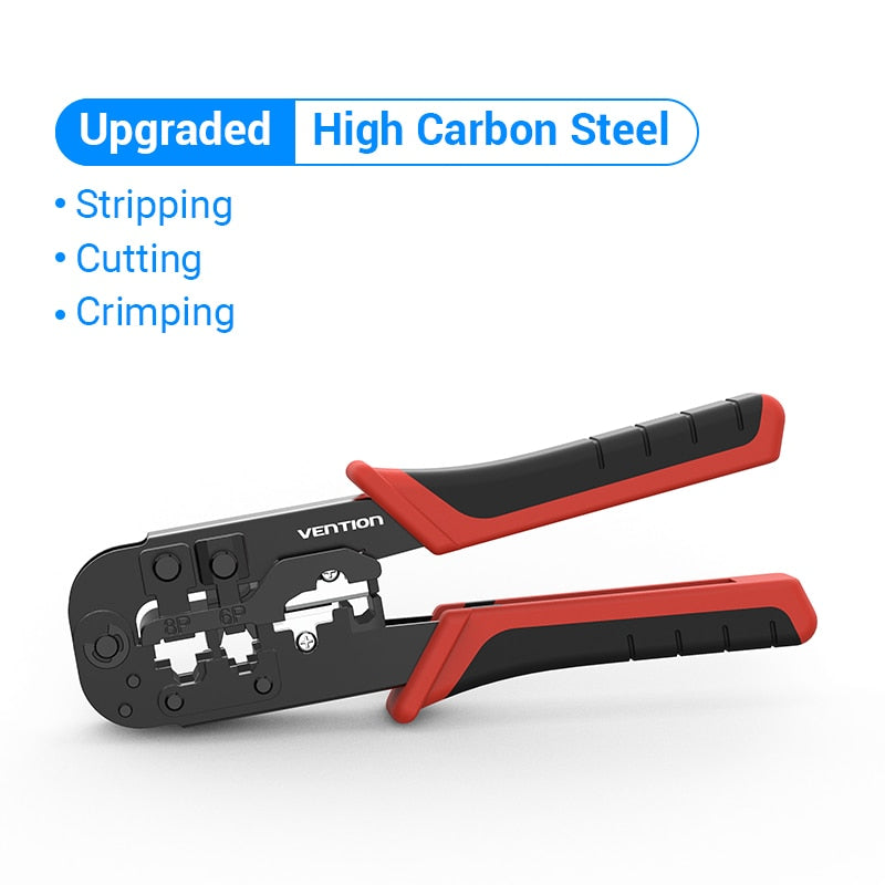 Vention RJ45 Crimping Tool RJ45 Network Cutting Tools 8P RJ45 Crimper Cutter Stripper Plier for Modular RJ12 RJ11 Crimp Crimper