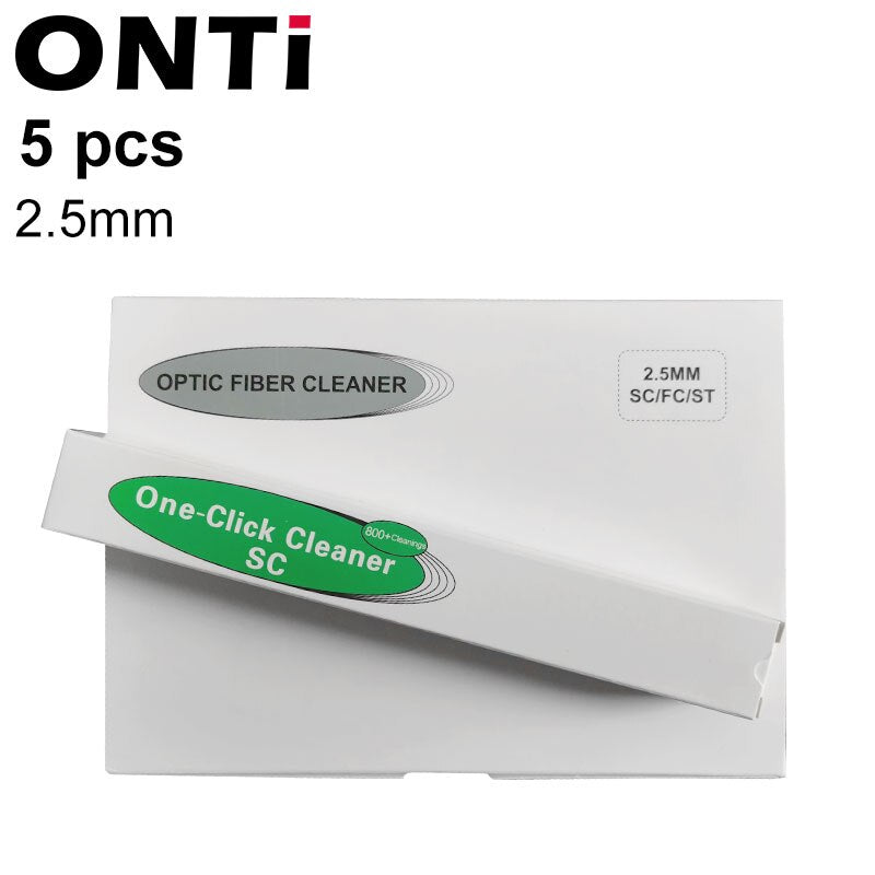 ONTi One-Click Cleaner Optical Fiber Cleaner Pen Cleans 2.5mm SC FC ST and 1.25mm LC MU Connector Over 800 Times