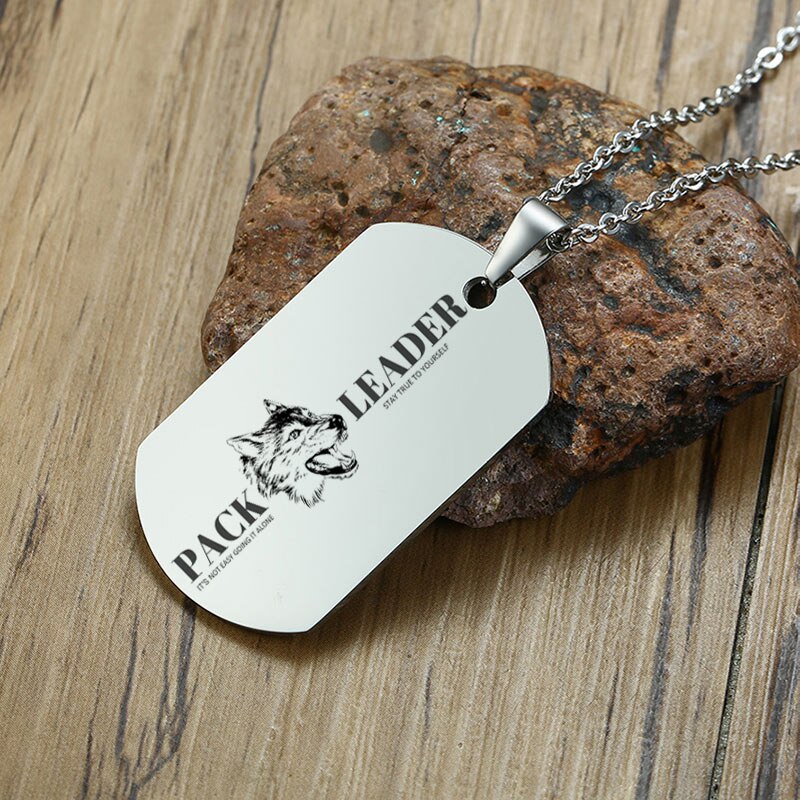 Minimalist Stainless Steel Dog Tag Pendant Necklace Customize Name Dad To My Son Personalized Family BFF