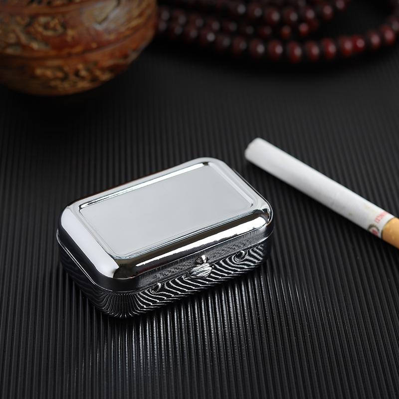 Portable Ashtray Outdoor Travel Mini Ash tray Stainless Steel Sealed Outdoor Ashtray Pocket Ashtray Travel Tray