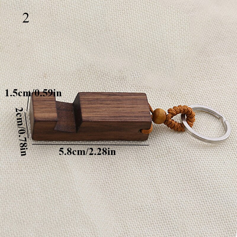 1pc Creative Lightweight Slim Design Wooden Mobile Phone Stand Holder Stand Pendant Keychain