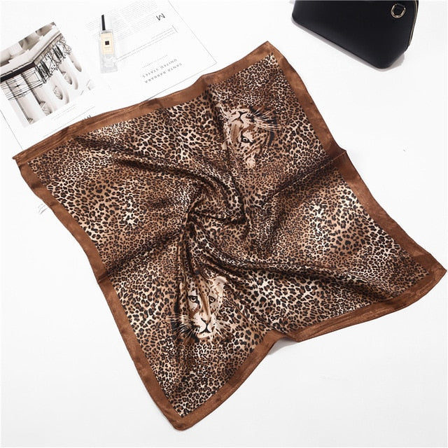 Scarf Satin Bandana Kerchief Silk Women's Luxury Brand Designer Summer Small Bag Wrap Retro Paisley Scarves Muslim Islamic