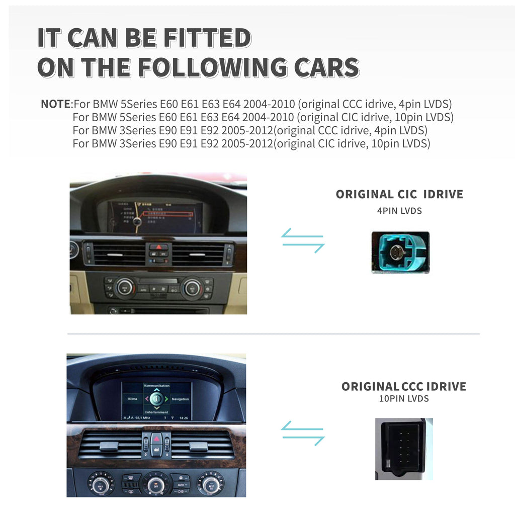 Wireless Apple CarPlay Android 13 Auto Car Multimedia For BMW 5 3 Series E60 E61 E62 E63 E90 E91 E92 E93 CCC CIC Radio GPS 4G