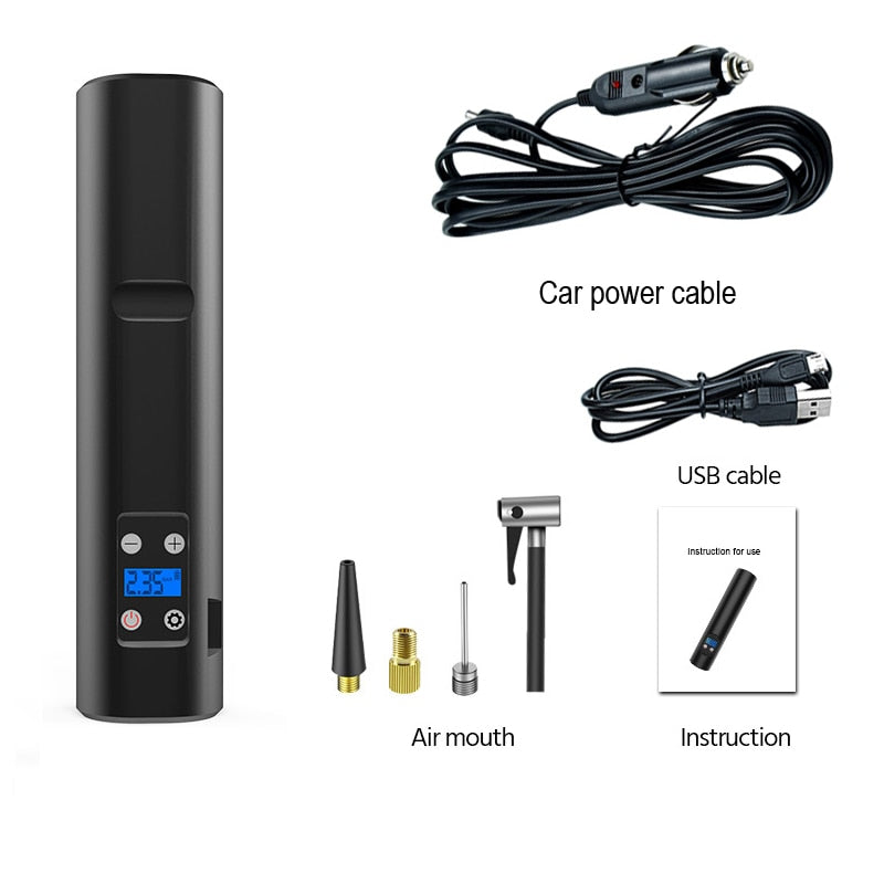 Electric Fast Pump Wireless Air Pump for Inflatables with LCD display Wireless portable Tyre wireless pump