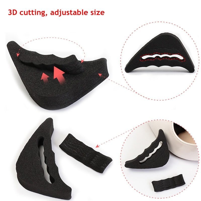 1pair Women High Heel Toe Plug Insert Shoe Big Shoes Toe Front Filler Cushion Pain Relief Protector Adjustment Shoe Accessories
