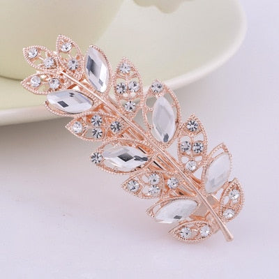 The Hot Rose Flower Rhinestone Hair Pin Europe And America Popular Horsetail Clip Perfect Quality Wild Daily Decorative Hair Acc