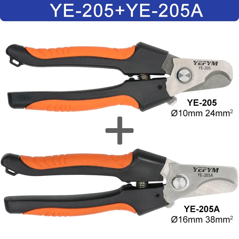 YE-205/205A cable cutter stripper pliers industrial level cutter ability 24mm2/38mm2 diameter 10mm/16mm 5CR13 steel tools