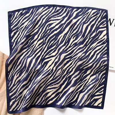 2022 New 100% Pure Silk Scarf Women Neck Hair Foulard Bandana Square Small Headband Hijab Print Poncho Scarves Pashmina