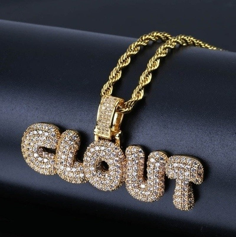 Hip Hop Men and Women Cubic Zircon MBM Letter Pendant Iced Out Full  Necklace Jewelry Gift