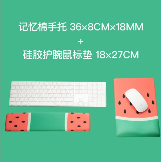 Keyboard Wrist Rest Pad Support Anime Mousepad Mice Mat Silicone Anti-Slip Memory Foam Ergonomic Office Gaming PC Laptop Mause